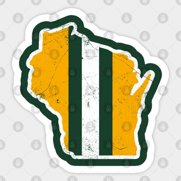 Wisconsin Helmet, Retro - Green Sticker by KFig21